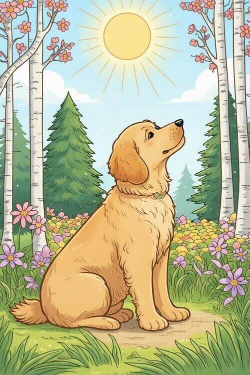 Dog coloring page for kids